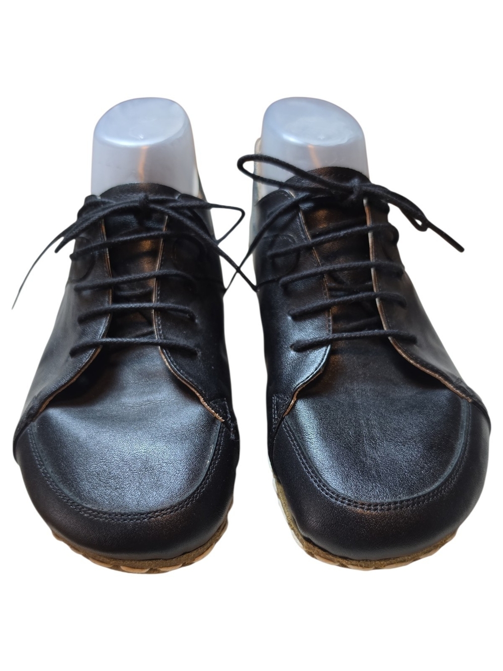 NEFES‎ | Handmade Black Leather Barefoot Shoes Lace Up Minimalist | 10.5